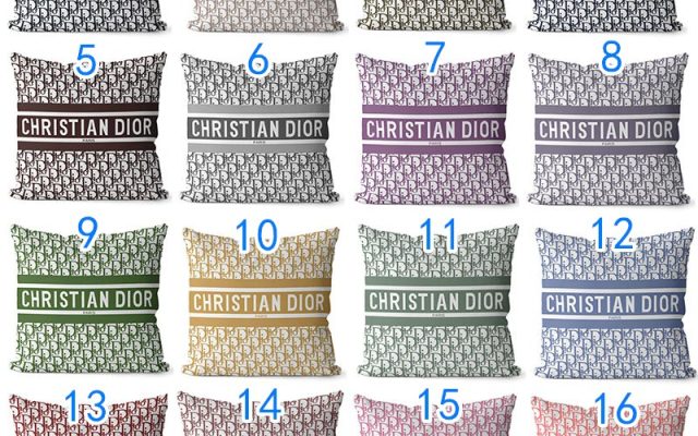 Dior　ディオール　クッションカバー　おしゃれクッション　中身あり 　カバー　リネン/ベルベット　ソファー/背当て　16種選択 - 画像 1