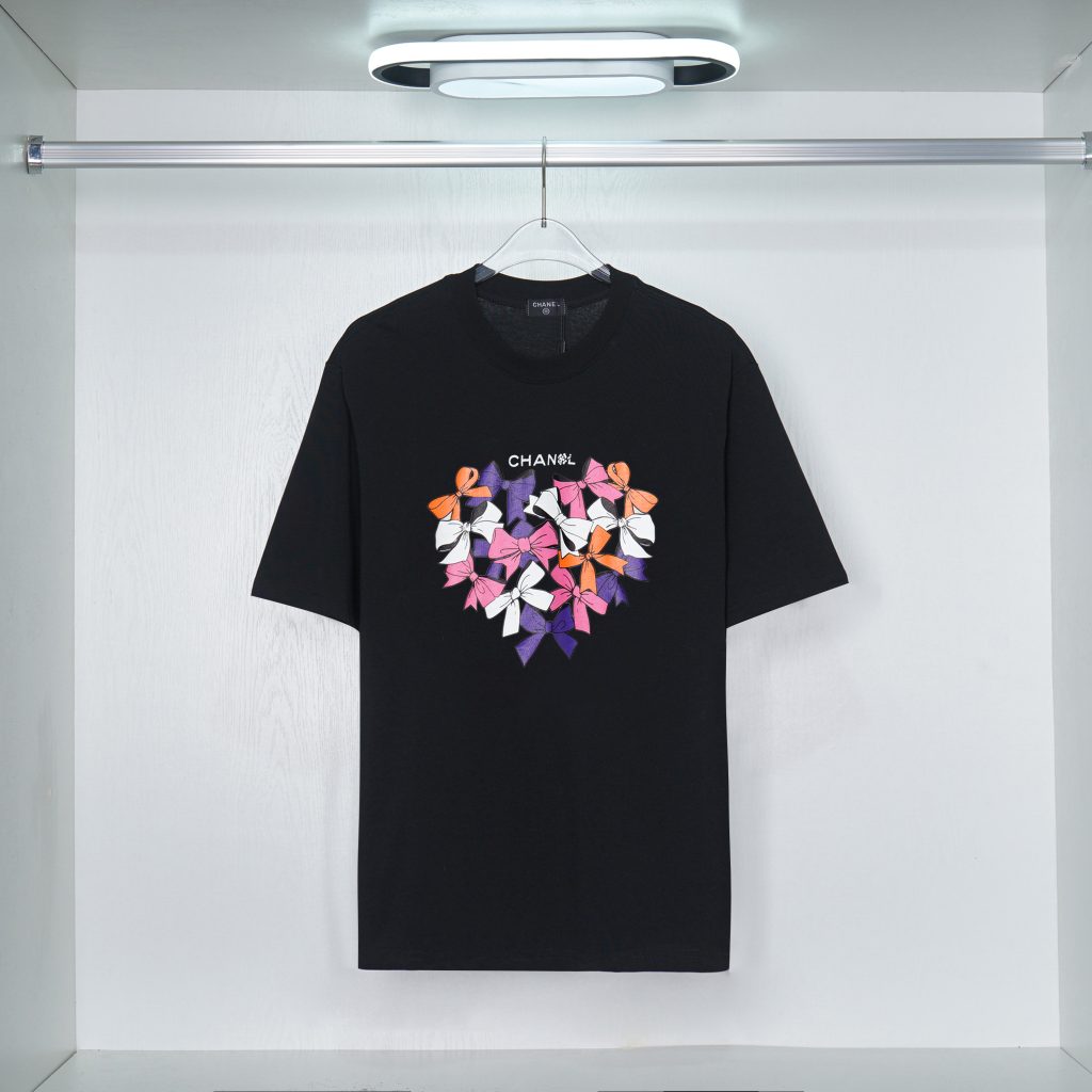 シャネル　CHANEL　半袖Ｔシャツ　夏　プリントシャツ　Tshirt　レディース　メンズ　クルーネックTシャツ　3色 - 画像 3