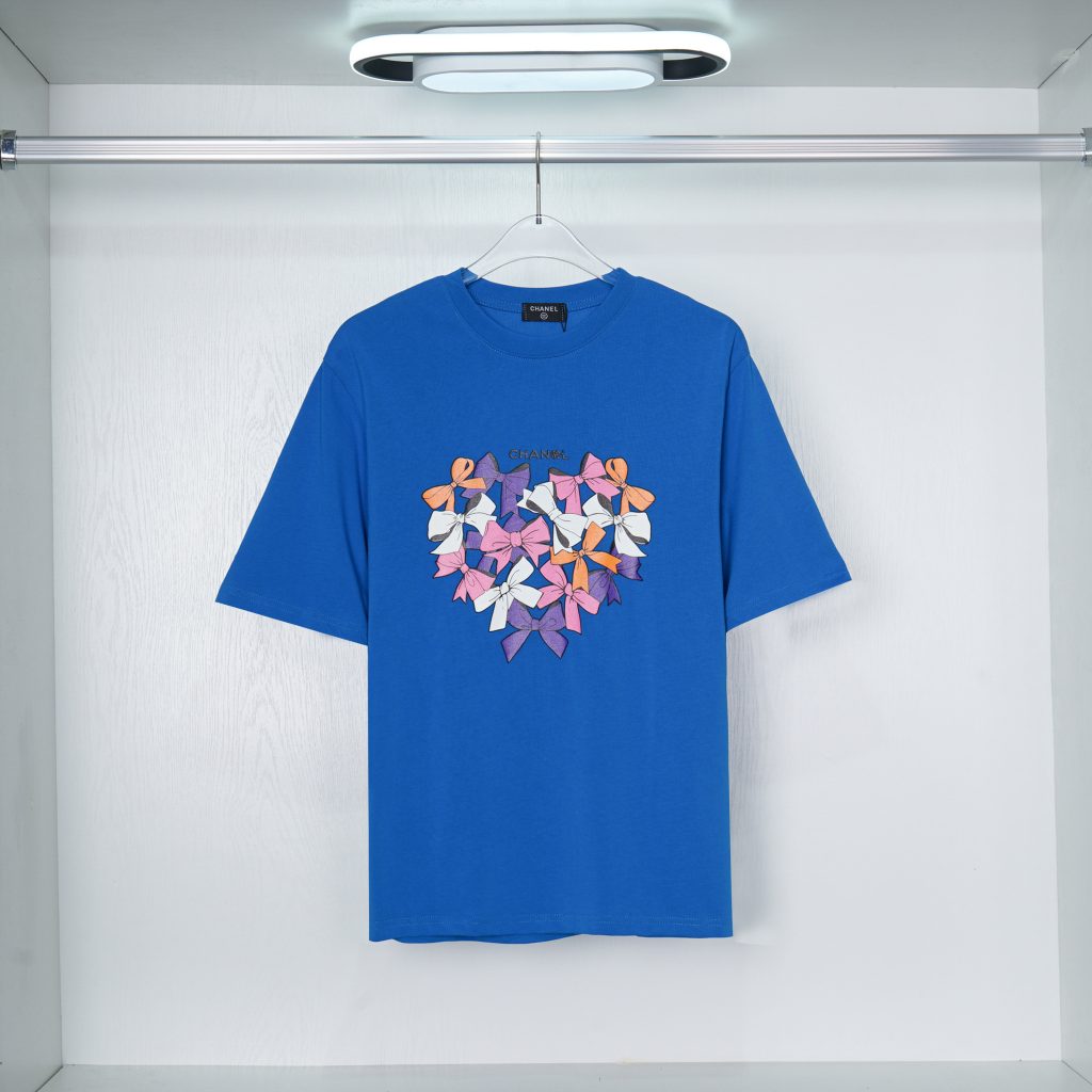 シャネル　CHANEL　半袖Ｔシャツ　夏　プリントシャツ　Tshirt　レディース　メンズ　クルーネックTシャツ　3色 - 画像 4