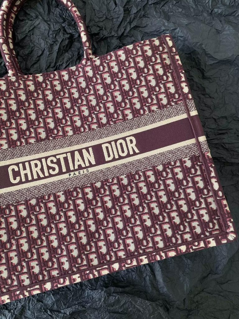 ディオール 定番 人気バッグ Dior オブリーク ブック トート ラージ バッグ キャンバス ブラウン 大容量 レディースバッグ - 画像 4
