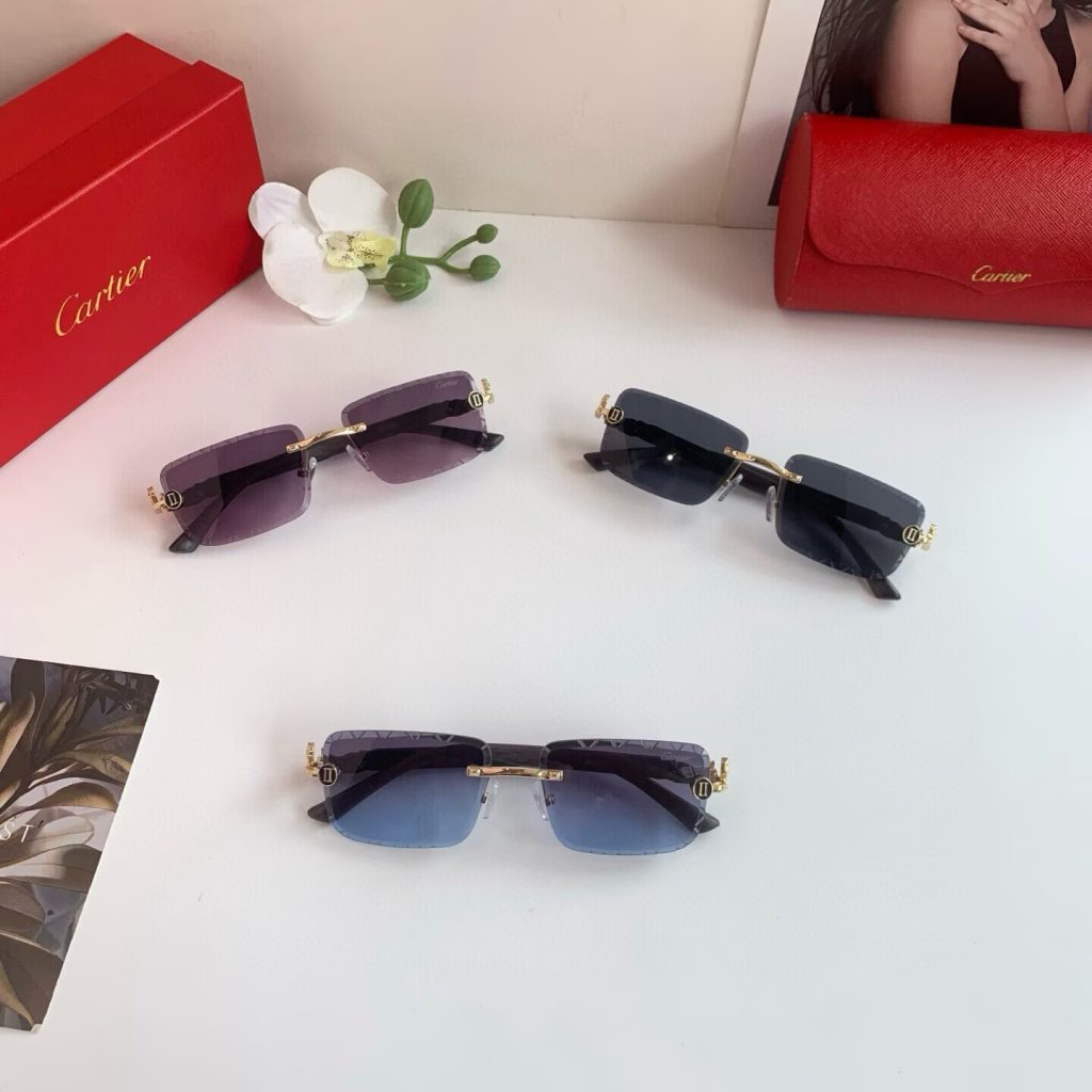 CARTIER カルティエ サングラス メタルフレーム ブラック 高級感 ブランド小物｜ギフト選びで印象を実用目線で確認 - 商品画像 2