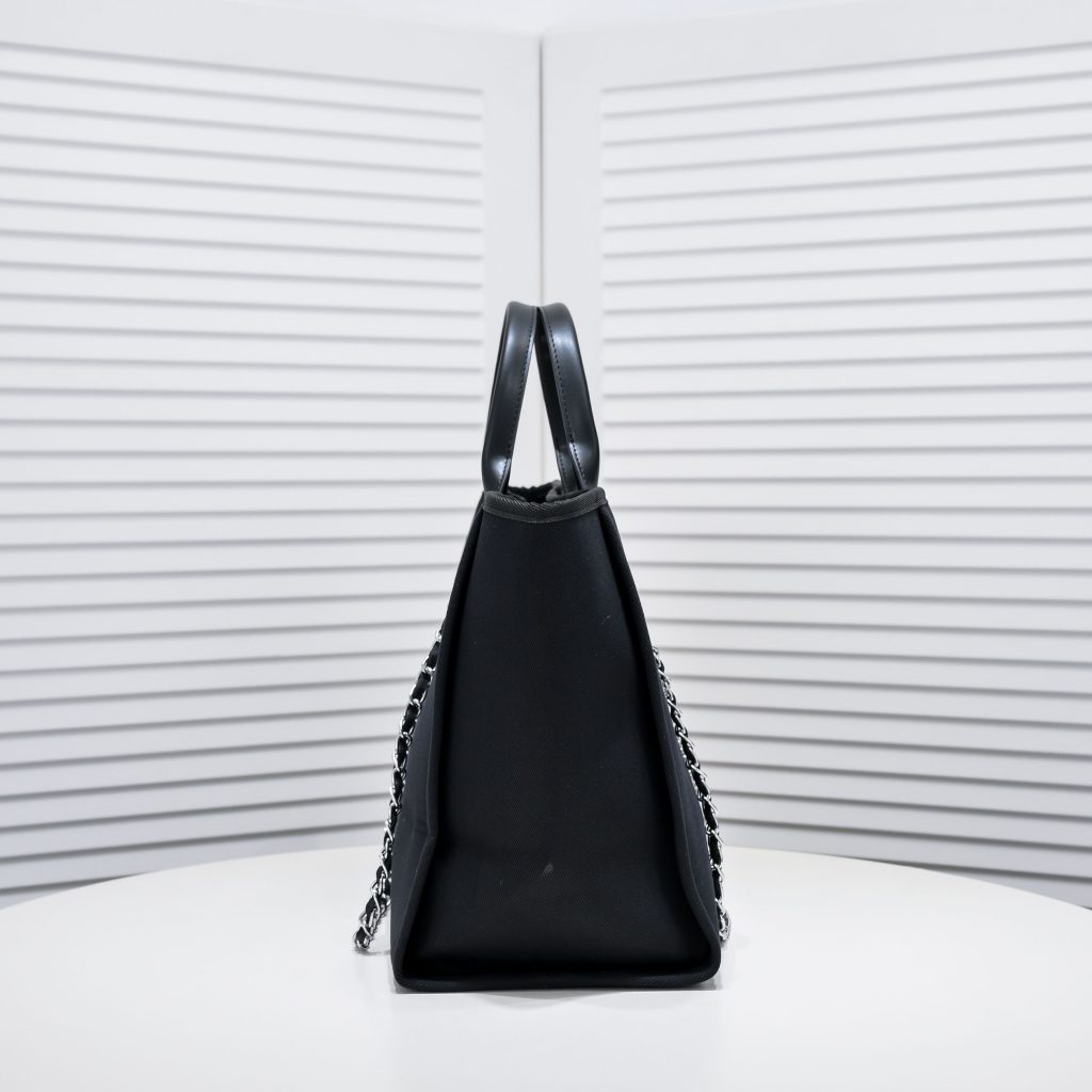 CHANEL　シャネル　パール ドーヴィル　2Way　チェーンショルダー　トートバッグ　ブラック　レディースバッグ - 画像 3