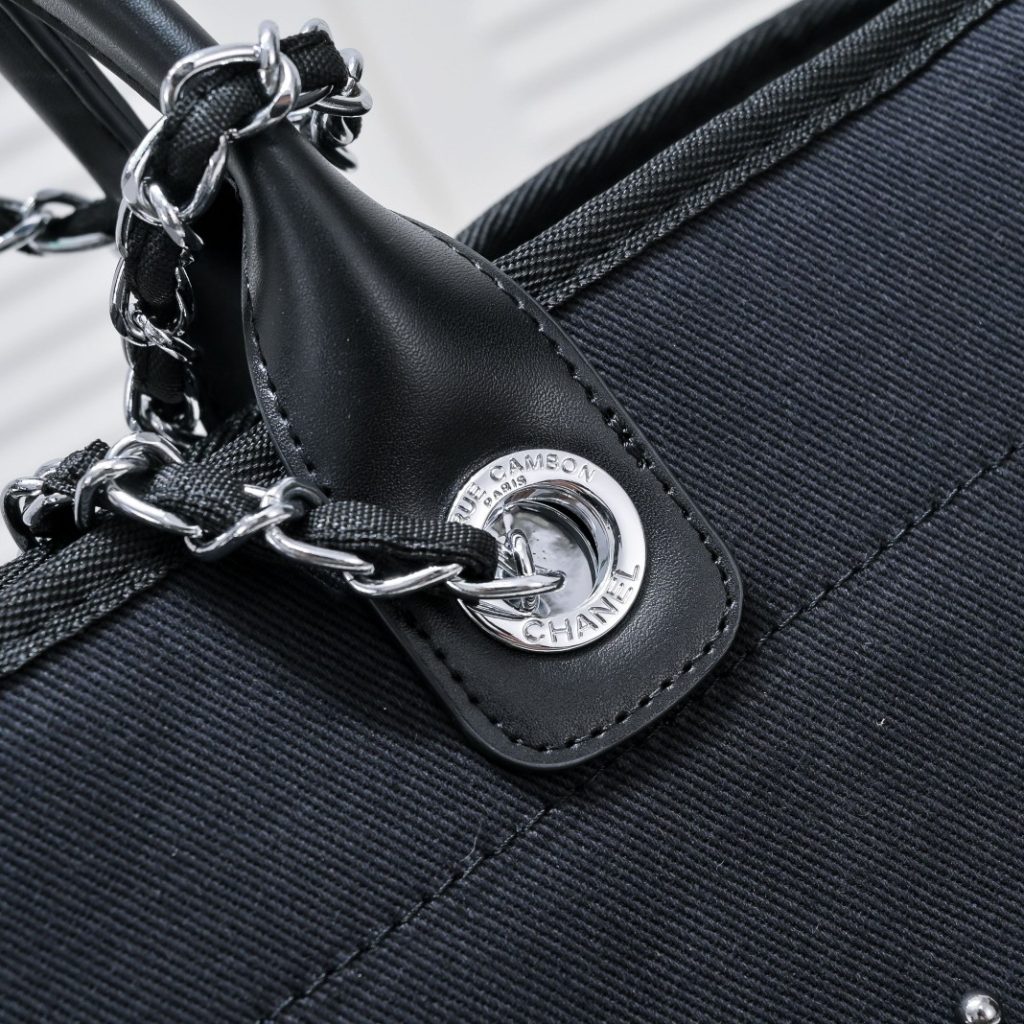 CHANEL　シャネル　パール ドーヴィル　2Way　チェーンショルダー　トートバッグ　ブラック　レディースバッグ - 画像 7