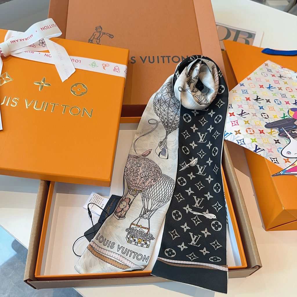 LOUIS VUITTON　ルイヴィトン　バンドー　風船　モノグラム　 細長スカーフ　ツイリースカーフ　ハンドル - 画像 2