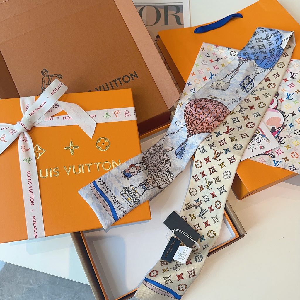 LOUIS VUITTON　ルイヴィトン　バンドー　風船　モノグラム　 細長スカーフ　ツイリースカーフ　ハンドル - 画像 5