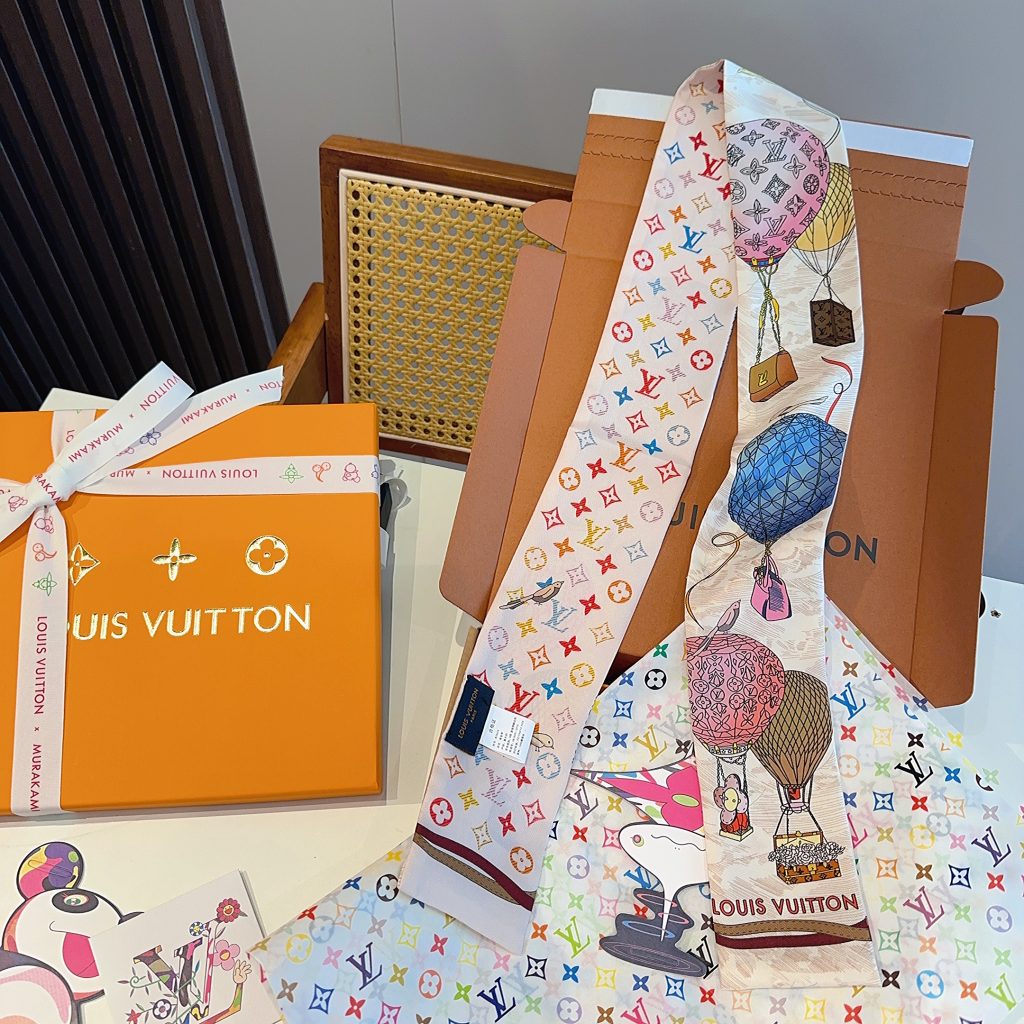 LOUIS VUITTON　ルイヴィトン　バンドー　風船　モノグラム　 細長スカーフ　ツイリースカーフ　ハンドル - 画像 7