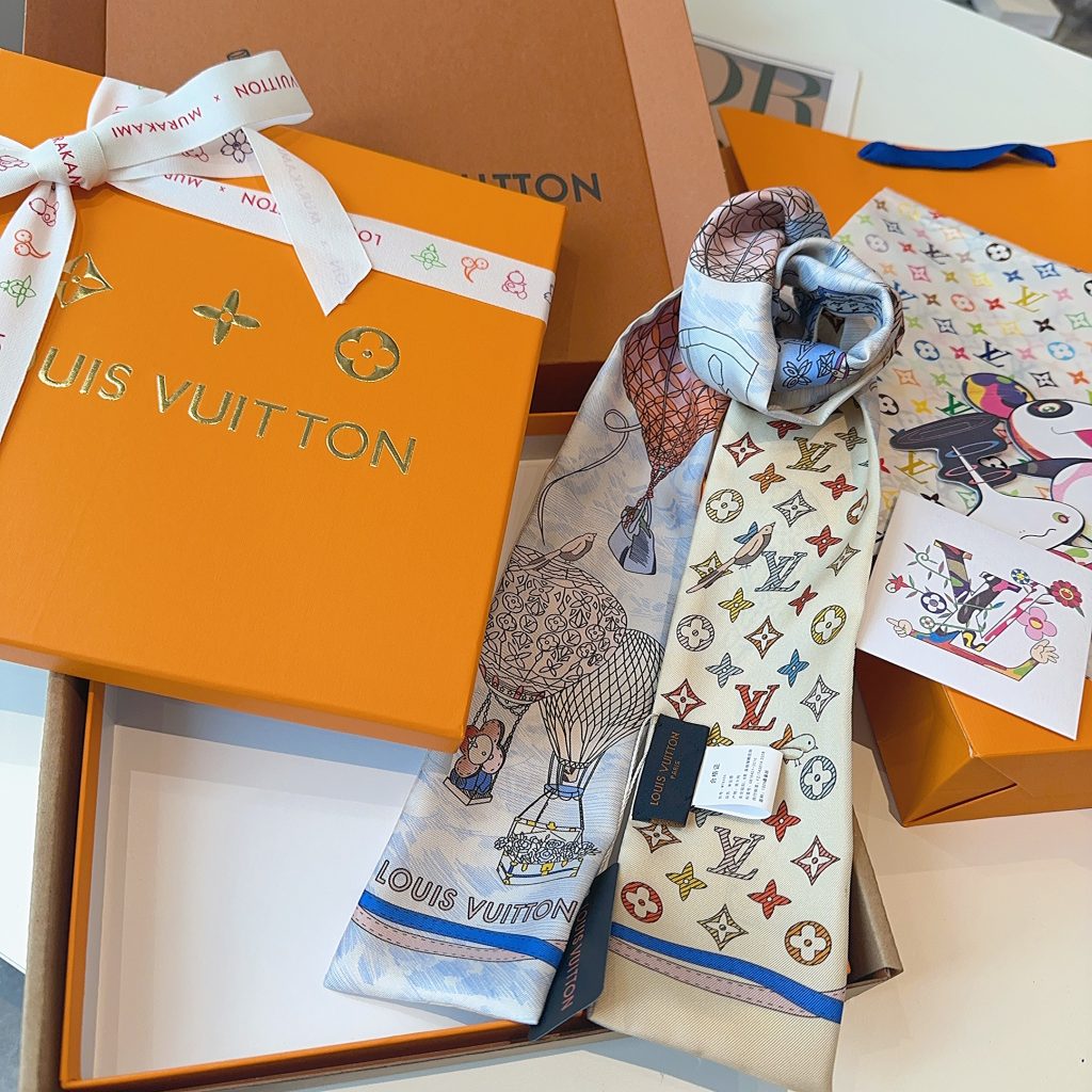 LOUIS VUITTON　ルイヴィトン　バンドー　風船　モノグラム　 細長スカーフ　ツイリースカーフ　ハンドル - 画像 4