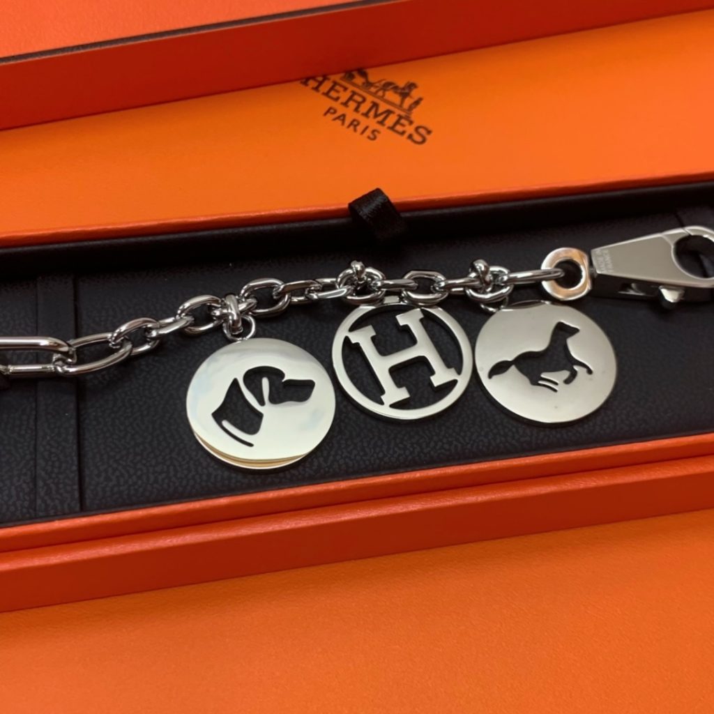 美品 HERMES エルメス アミュレット4 ブルロック カデナ付 バッグチャーム キーチェーン ブルロック ゴールド/シルバー - 画像 5