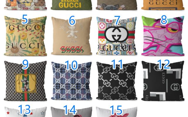 かわいい おすすめ　グッチ　Gucci　クッションカバー　クッション　リネン　ベルベット　45cm　正方形　新居プレゼント