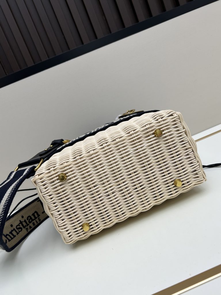 ディオール　Dior　刺繍ロゴ　LADY DIOR　かごバッグ　バスケットバッグ　2WAY　トートバッグ　レディース　ショルダーバッグ　2色 - 画像 7