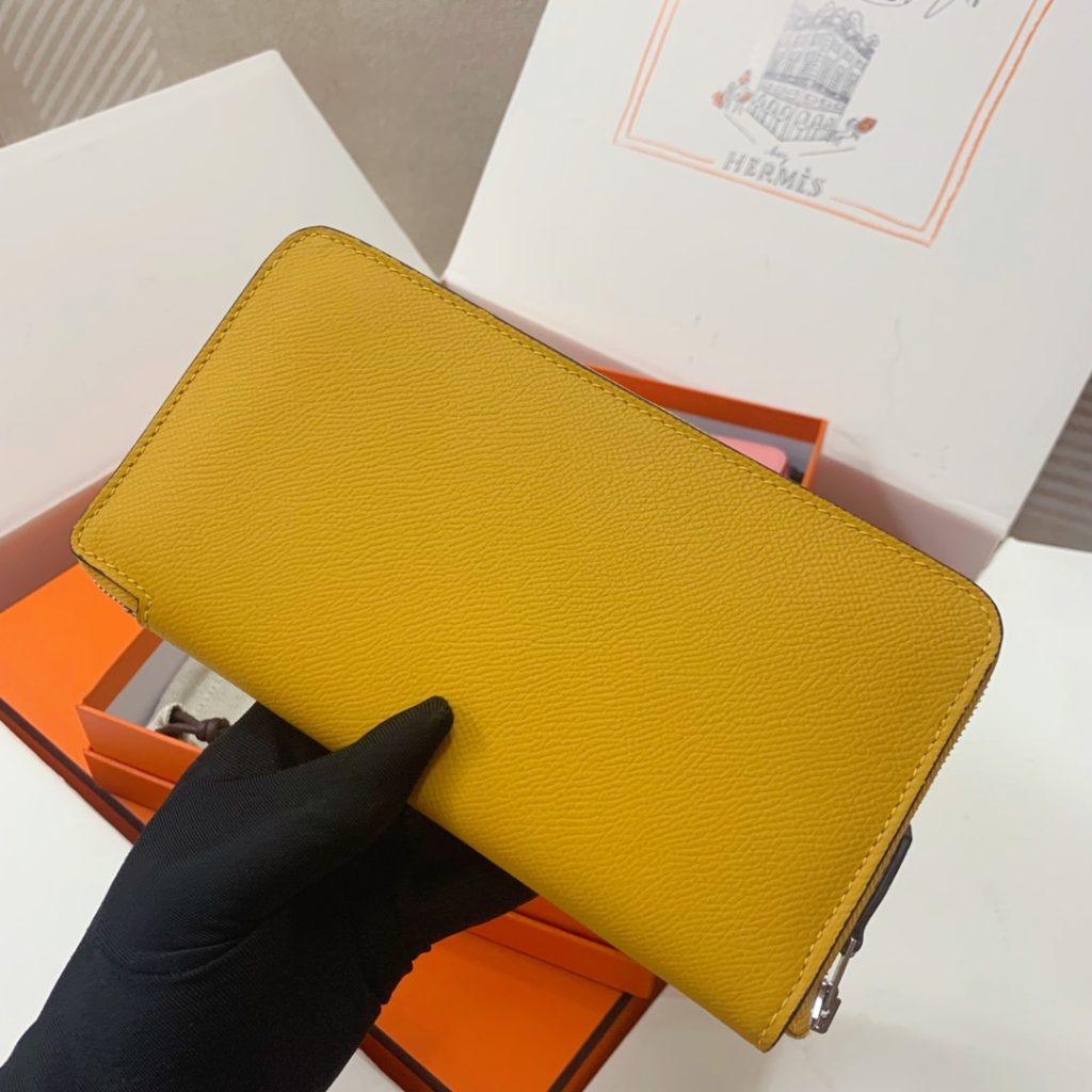 新色!!入荷　Hermes　エルメス　シンプル長財布　アザップ ロング シルクイン　札入れ　小銭入れ　ラウンドファスナー　ヴォーエプソン - 画像 2