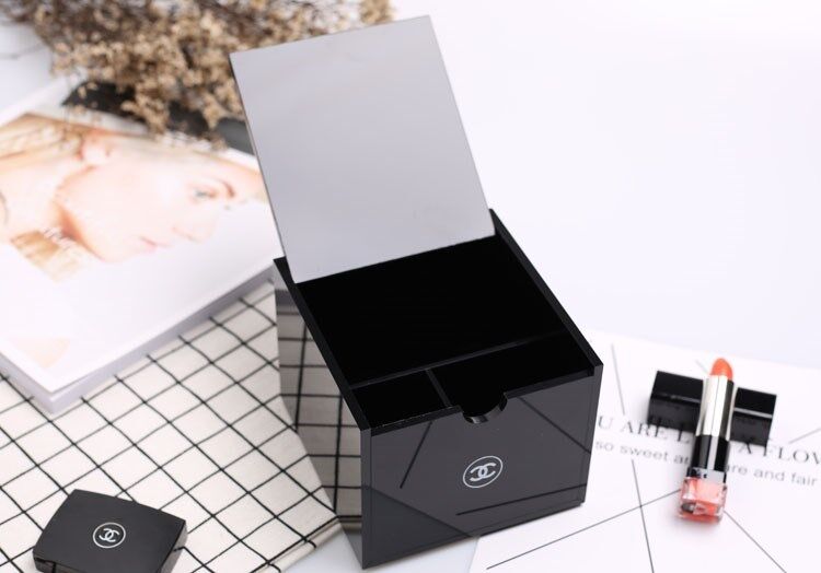 CHANEL　シャネル小物入れ人気　アクリル　綿棒収納ボックス　口紅/コットンパフ/ティッシュ/化粧品 - 画像 4