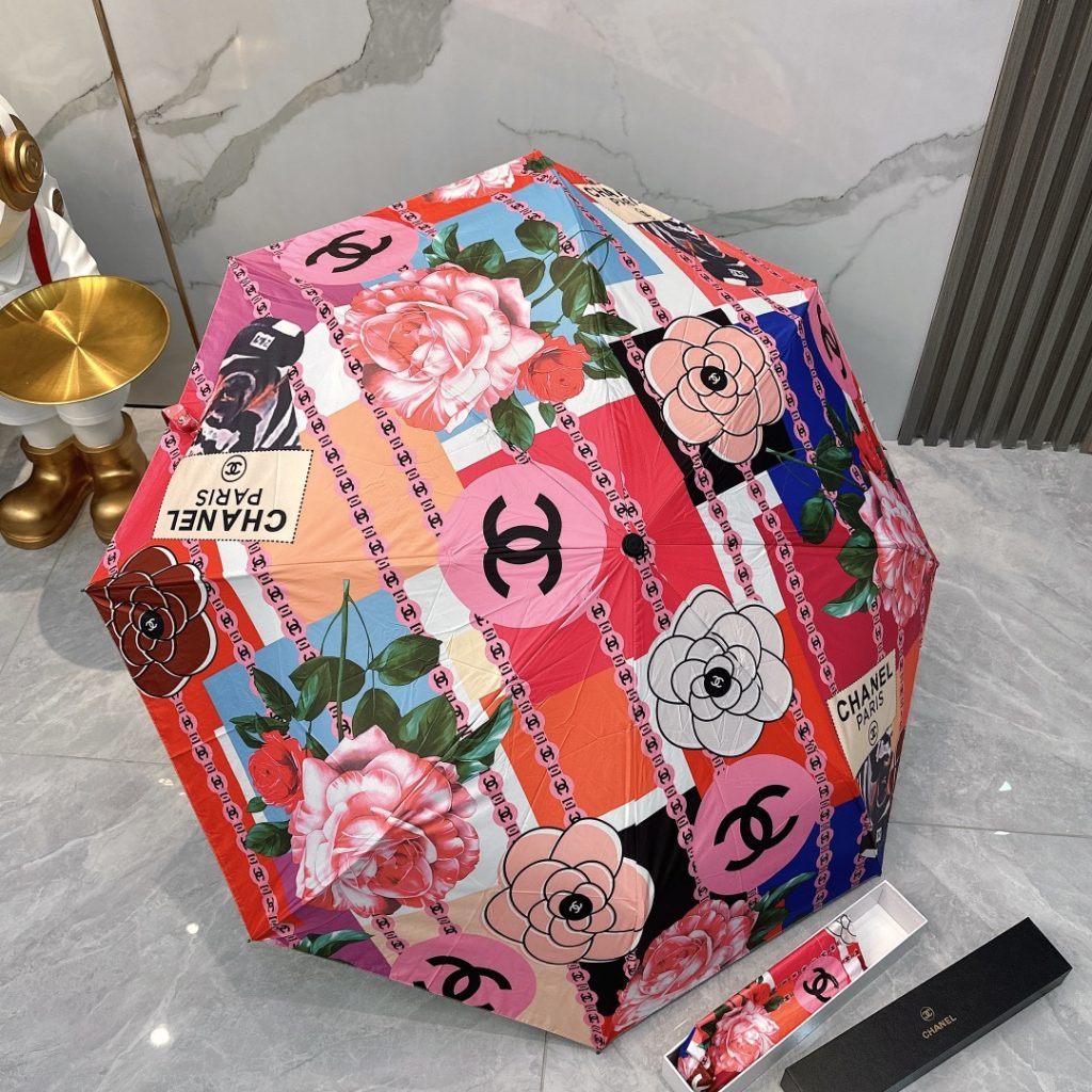 折りたたみ傘　シャネル CHANEL　アンブレラ　晴雨兼用UVカット　ワンタッチ開閉傘/かさ　ヴィンテージ7種 - 画像 7