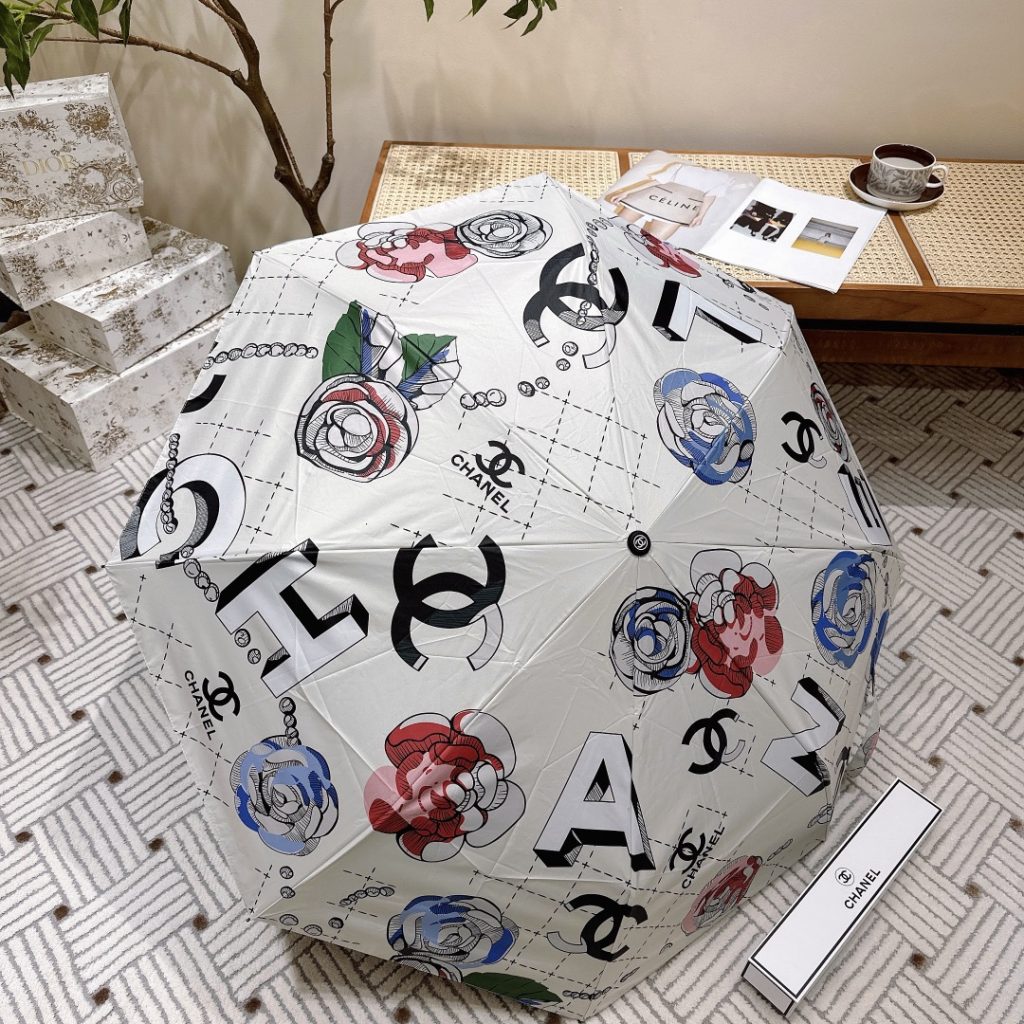 折りたたみ傘　シャネル CHANEL　アンブレラ　晴雨兼用UVカット　ワンタッチ開閉傘/かさ　ヴィンテージ7種 - 画像 6