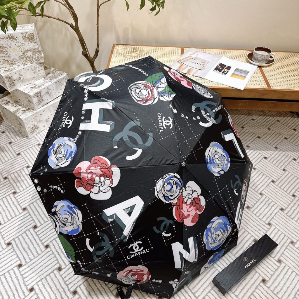 折りたたみ傘　シャネル CHANEL　アンブレラ　晴雨兼用UVカット　ワンタッチ開閉傘/かさ　ヴィンテージ7種 - 画像 5