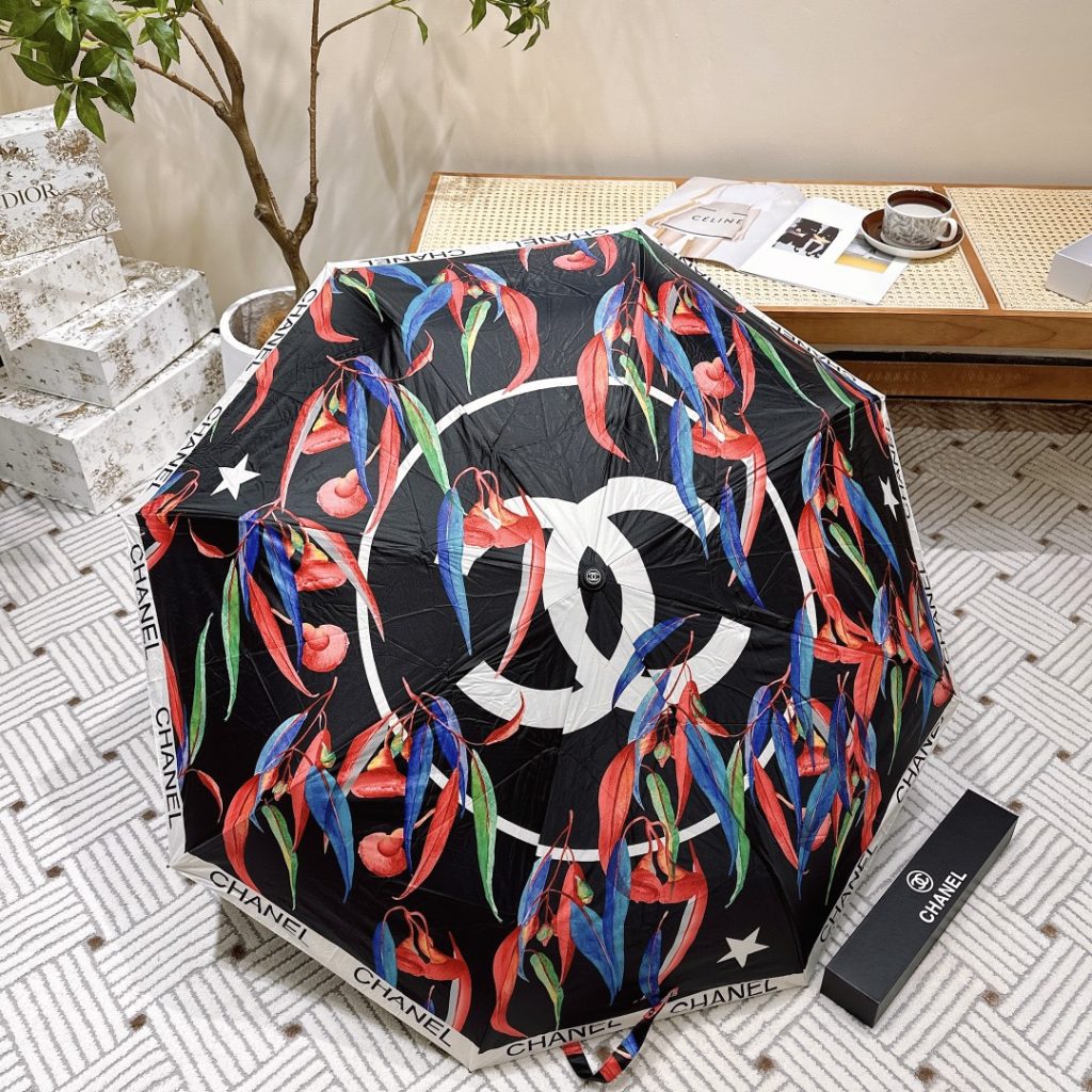 折りたたみ傘　シャネル CHANEL　アンブレラ　晴雨兼用UVカット　ワンタッチ開閉傘/かさ　ヴィンテージ7種 - 画像 4