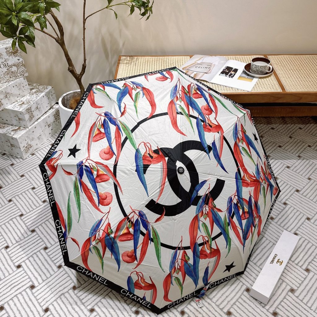 折りたたみ傘　シャネル CHANEL　アンブレラ　晴雨兼用UVカット　ワンタッチ開閉傘/かさ　ヴィンテージ7種 - 画像 3