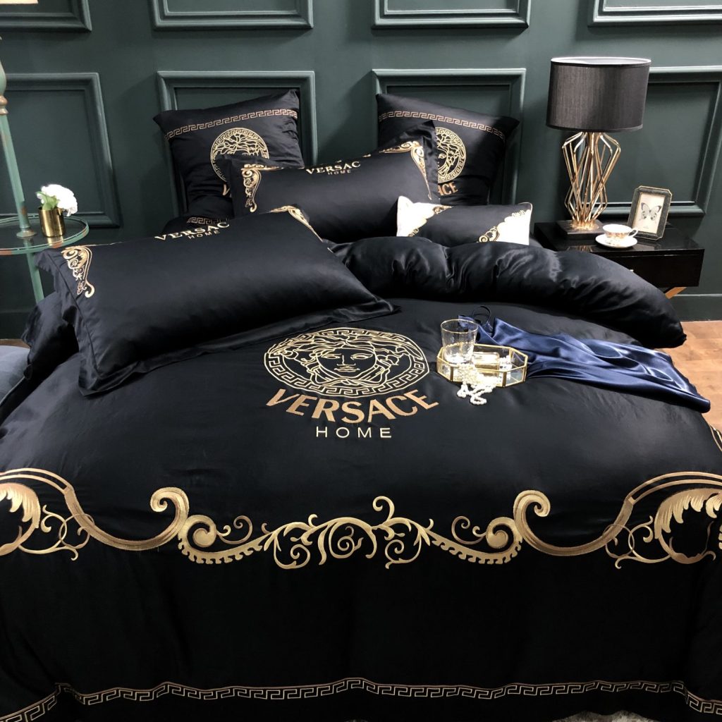 Versace　ヴェルサーチ掛け布団カバー4点セット　布団カバー/ボックスシーツ　ダブルサイズ/キングサイズ寝具 - 画像 4