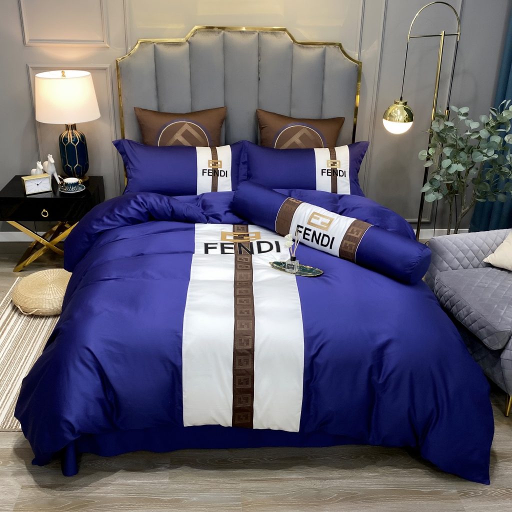 FENDI　フェンディ掛け布団カバー4点セット　布団カバー/ボックスシーツ/ピローケース　ダブルサイズ/キングサイズ - 画像 2