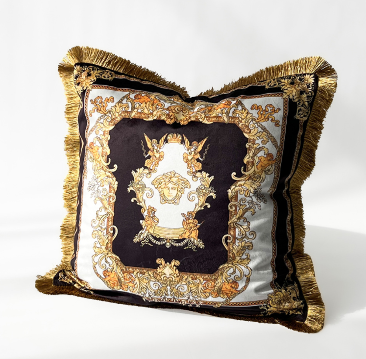 ヴェルサーチ　Versace　オシャレ　クッション　クッションカバー　四角　ソファ背当て/装飾枕カバー/座布団カバー　ファッション　選べる6種 - 画像 3