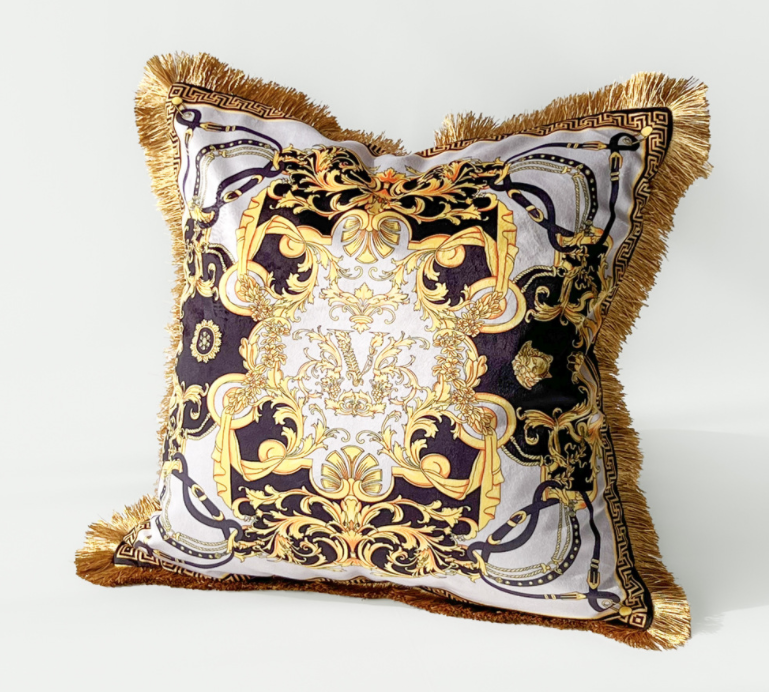 ヴェルサーチ　Versace　オシャレ　クッション　クッションカバー　四角　ソファ背当て/装飾枕カバー/座布団カバー　ファッション　選べる6種 - 画像 2