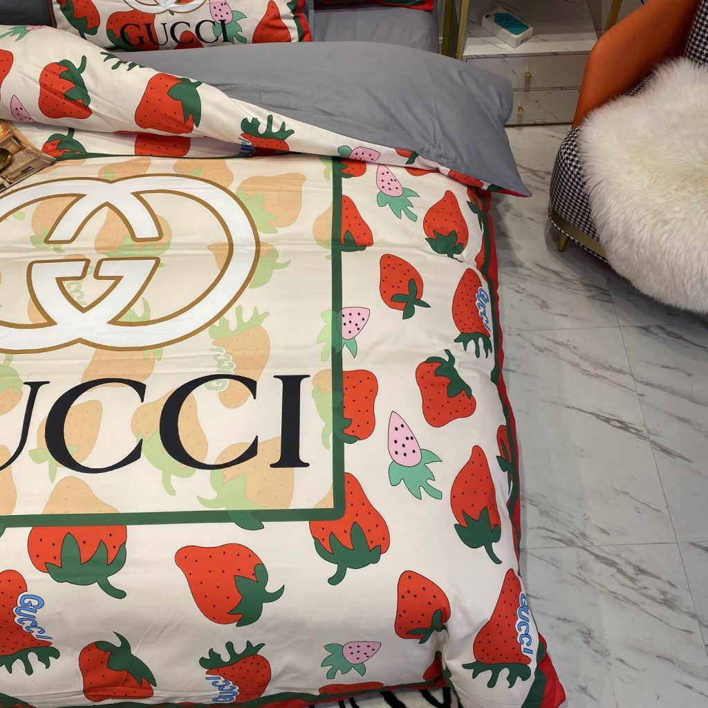 掛け布団カバー4点セット グッチGUCCI布団カバー/ボックスシーツ/枕カバー 人気ベッド用品綿100% - 画像 2
