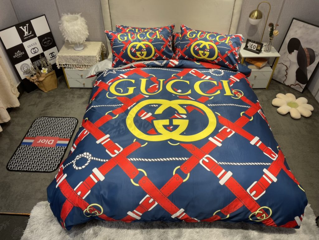 グッチ　掛け布団カバーセット　GUCCI布団カバー4点セット　妙趣の絵柄寝具ベッド用品夏3色 心地よい - 画像 7