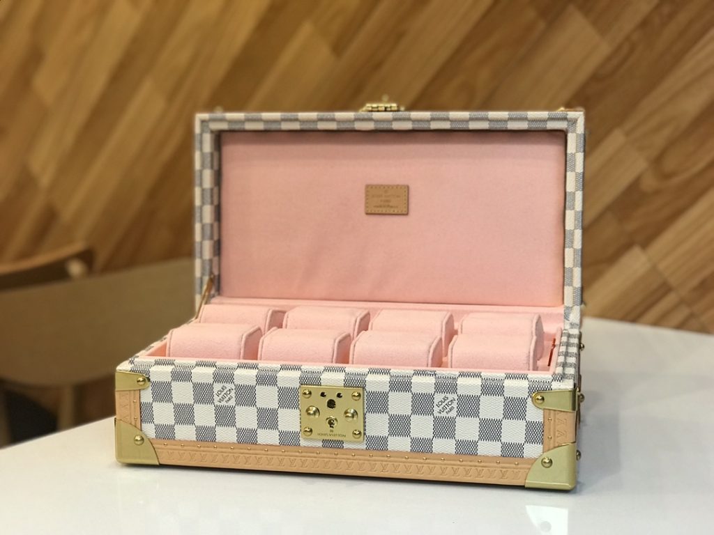 コフレ 8 モントル　ルイヴィトン/Louis Vuitton　ウォッチケース/時計ボックス/ハードケース　LV腕時計収納ボックス　白色ダミエ - 画像 6