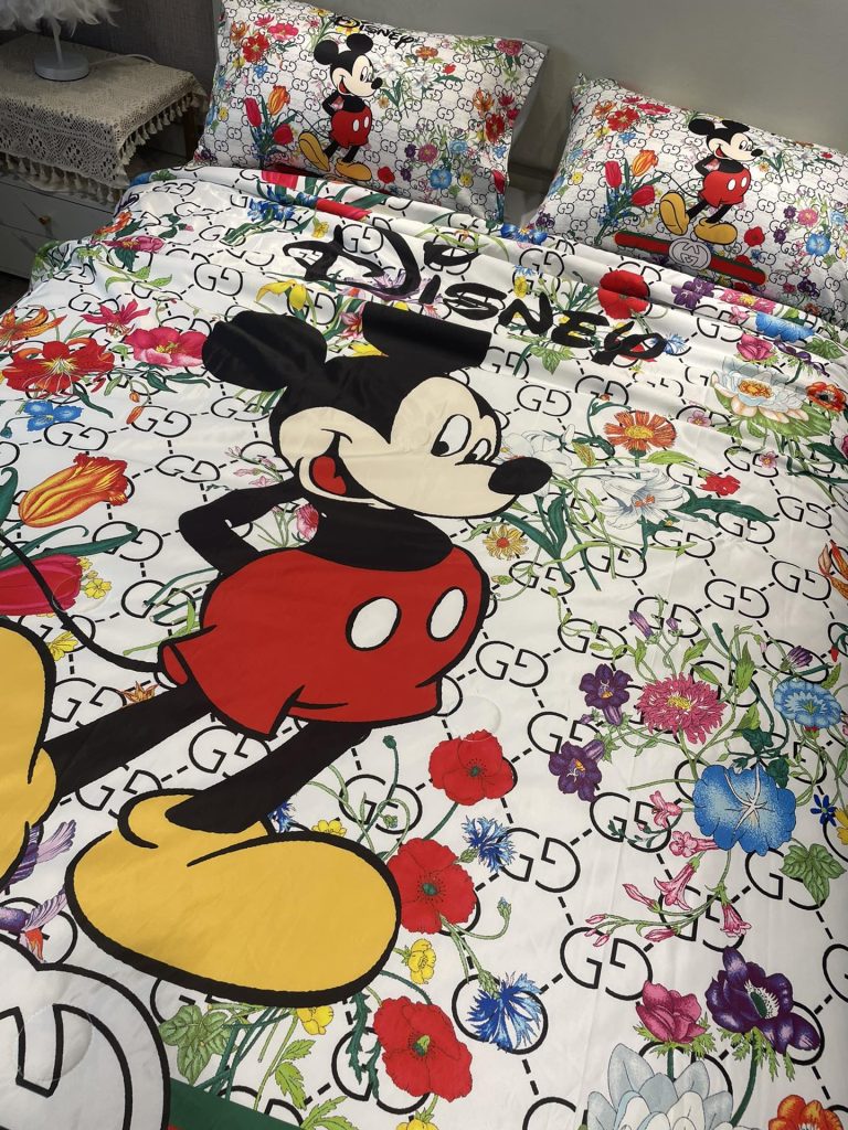 GUCCI/グッチ　夏布団セット3点　肌掛け布団と枕カバーの3点セット　キルトケット　ひんやり涼やか　キルティング　ダブルベッド選べる4色 - 画像 8