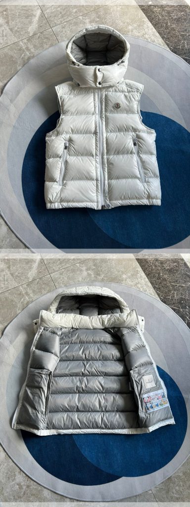 秋冬限定！大人気　絶対欲しいMONCLER (モンクレール)　フルジップ　ダウンベスト　光沢ナイロン　フード着脱　Bormes　4色 - 画像 3