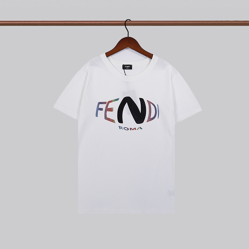 フェンディ　FENDI　クルーネックシャツ　綿100％シャツ　半袖シャツ　Ｔ-Shirt　ブラック　ホワイト　ブルー　3色選択可 - 画像 3