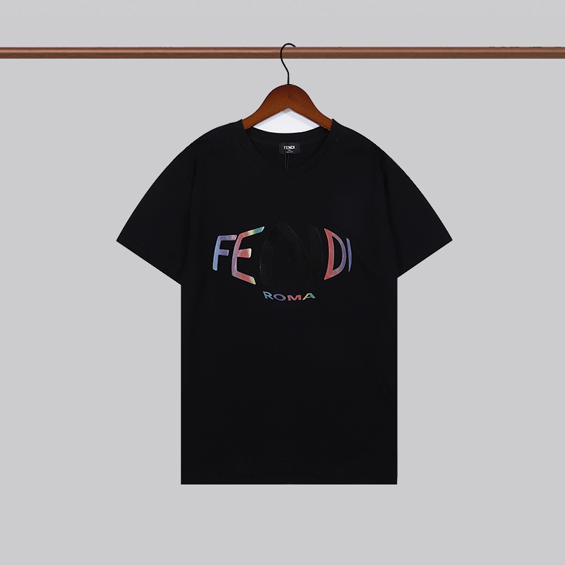 フェンディ　FENDI　クルーネックシャツ　綿100％シャツ　半袖シャツ　Ｔ-Shirt　ブラック　ホワイト　ブルー　3色選択可 - 画像 2