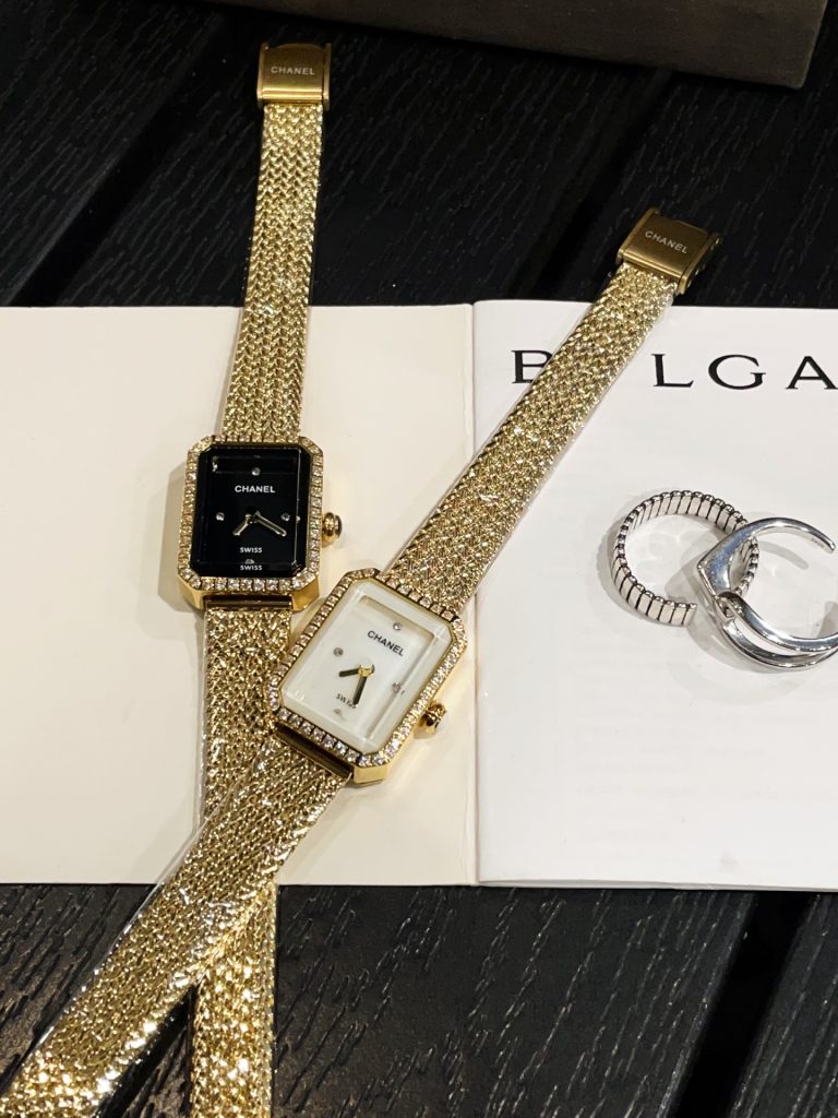 Chanel シャネル✨CHANEL プレミエール レディース 中古✨白蝶貝&エナメル文字盤💎特殊カットダイヤモンド🔩メッシュベルト⌚21mm - 画像 2