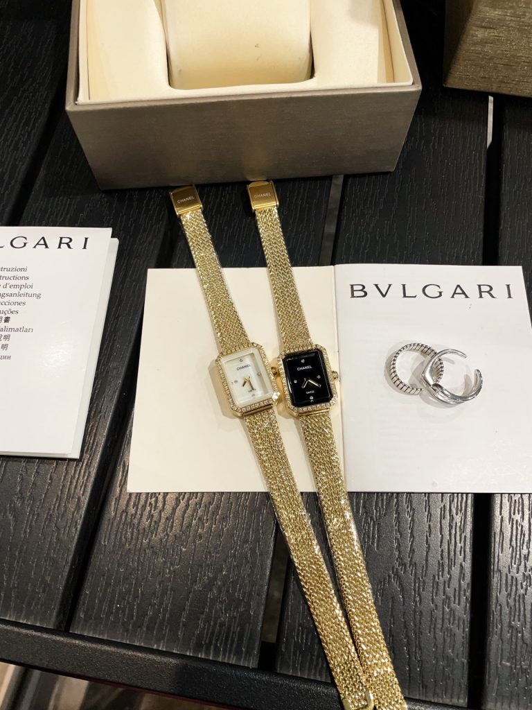 Chanel シャネル✨CHANEL プレミエール レディース 中古✨白蝶貝&エナメル文字盤💎特殊カットダイヤモンド🔩メッシュベルト⌚21mm - 画像 4