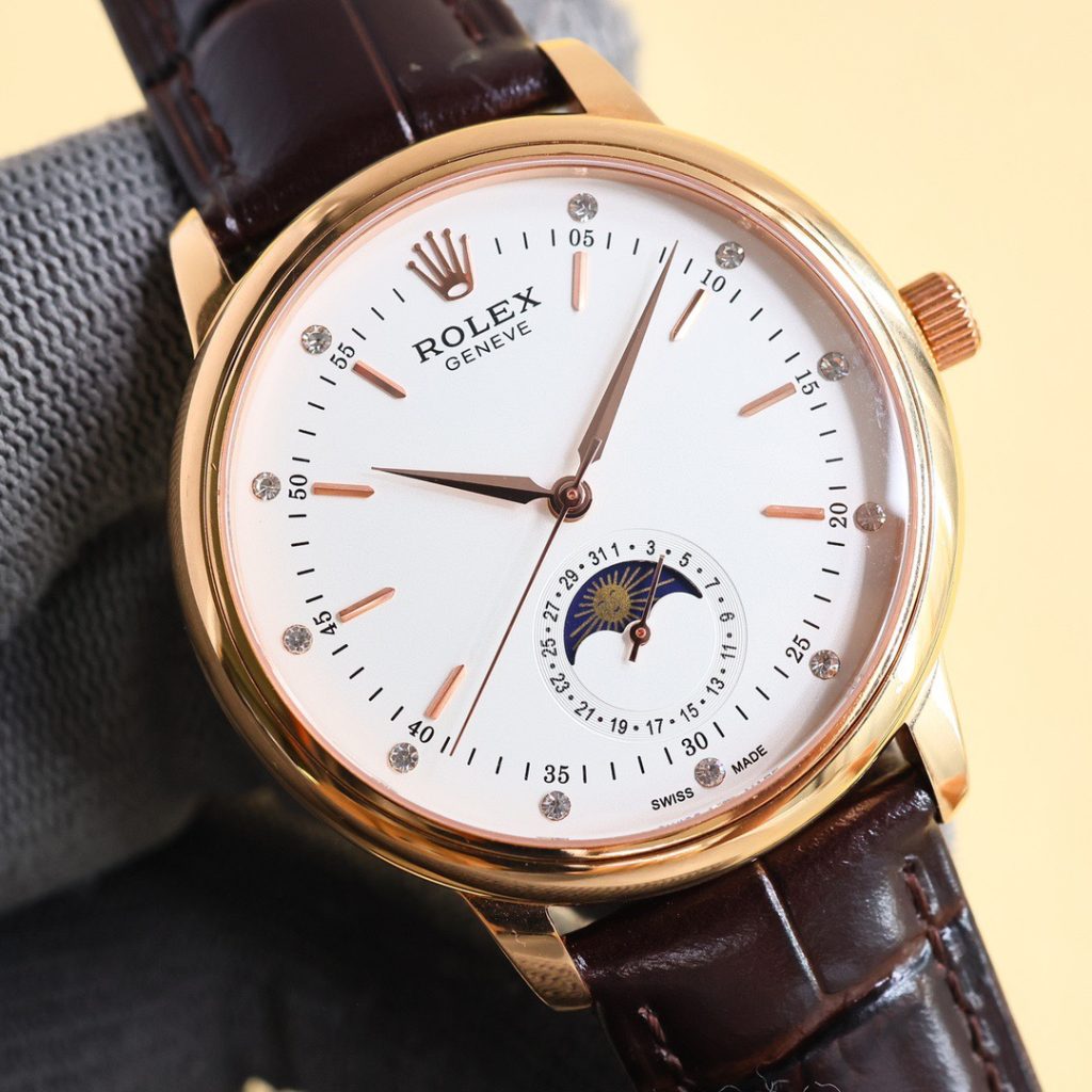 Rolex ロレックス【台湾TW工場】ロレックス セリーニ月相🌙 スイスETA2824-2搭載⌚ 40mm 防水💧 高級牛皮👜 ビジネス腕時計✨ - 画像 5