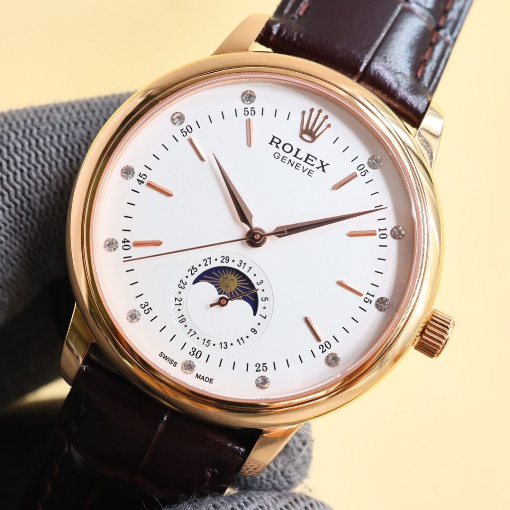 Rolex ロレックス【台湾TW工場】ロレックス セリーニ月相🌙 スイスETA2824-2搭載⌚ 40mm 防水💧 高級牛皮👜 ビジネス腕時計✨ - 画像 6