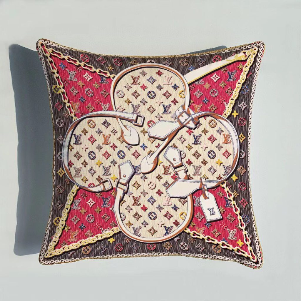 LOUIS VUITTON　ルイヴィトン　クッション　モノグラム　中綿付き　オシャレ抱き枕カバー　まくら　ブランド枕　座布　団カバー　6色選択可 - 画像 4