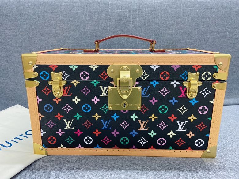 【ルイヴィトン】化粧箱 トランク型 モノグラム帆布 鏡付き 14本収納 旅行用 高級感のある逸品 - 画像 2