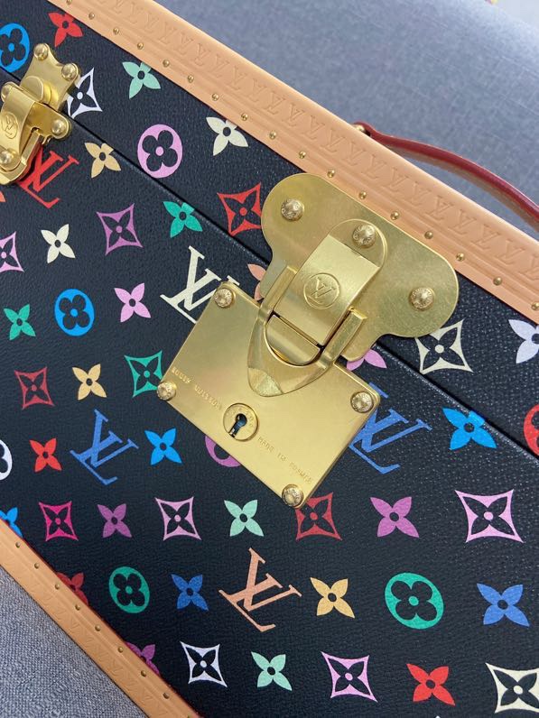 【ルイヴィトン】化粧箱 トランク型 モノグラム帆布 鏡付き 14本収納 旅行用 高級感のある逸品 - 画像 8