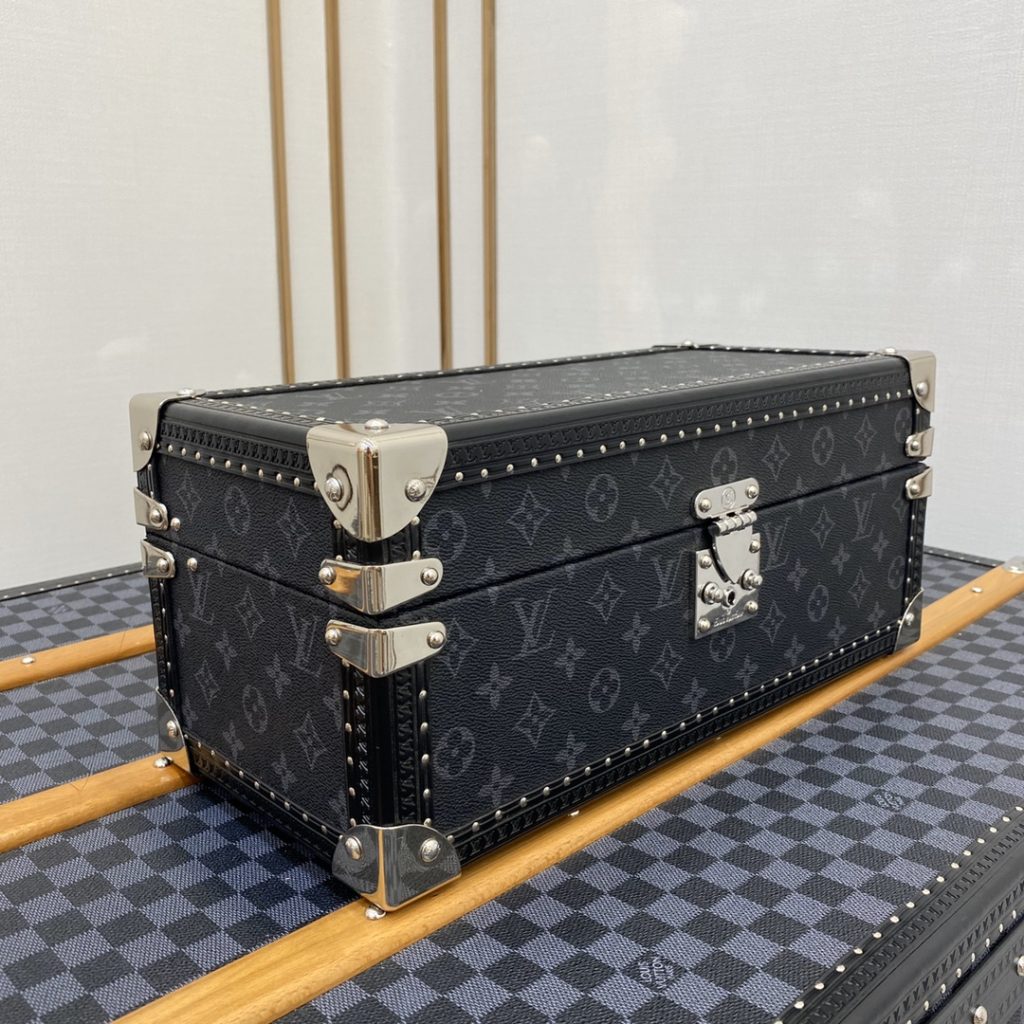 【ルイヴィトン】多宝箱 小物収納ボックス 時計・アクセサリー整理 二段構造 上質木製 高級感のある逸品 - 画像 2