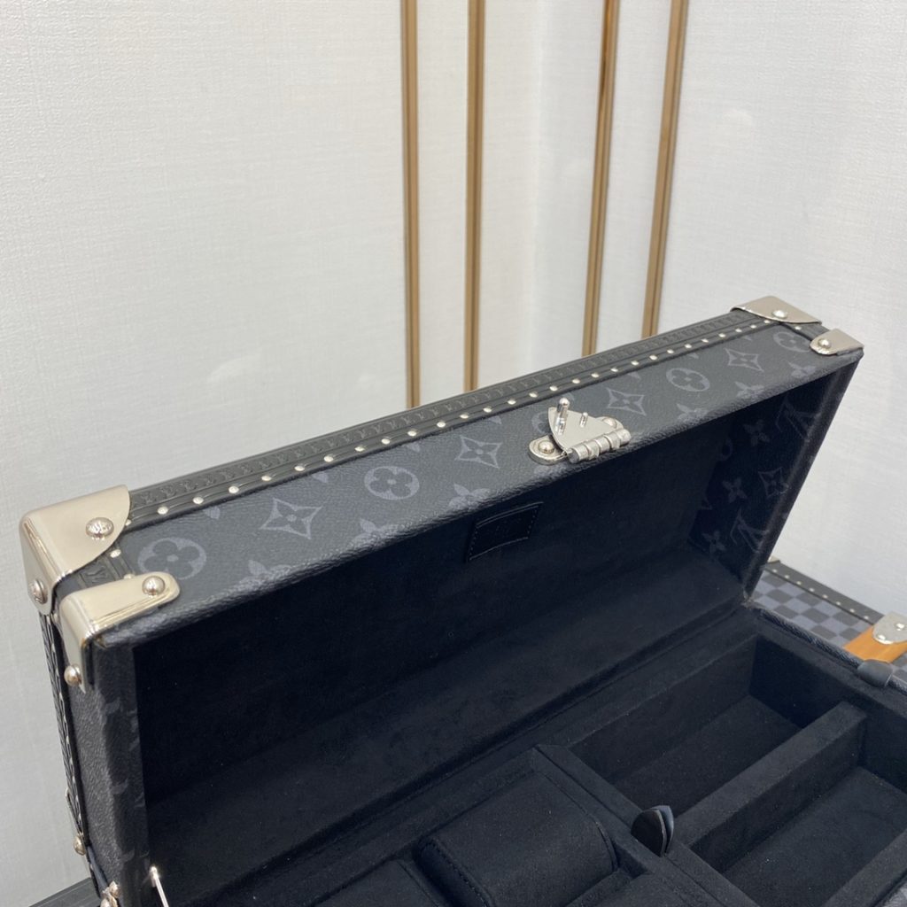 【ルイヴィトン】多宝箱 小物収納ボックス 時計・アクセサリー整理 二段構造 上質木製 高級感のある逸品 - 画像 7