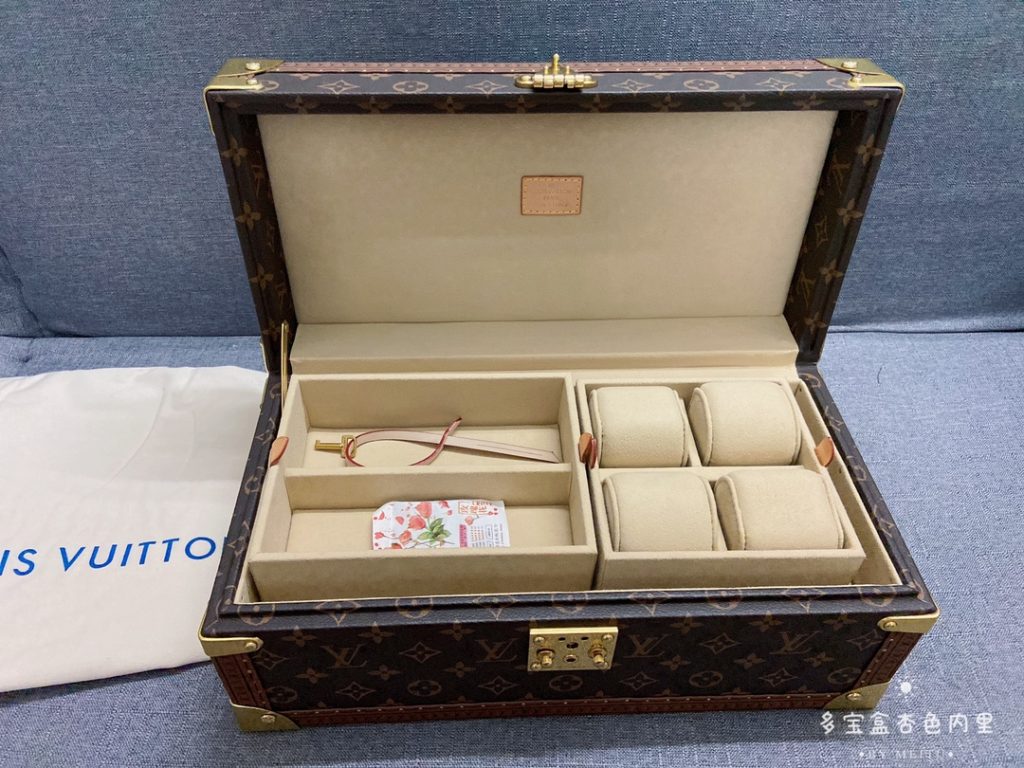 【ルイヴィトン】多宝聚財ハードトランク 小物収納ボックス 時計・アクセサリー整理 上質木製 高級感のある逸品 - 画像 8