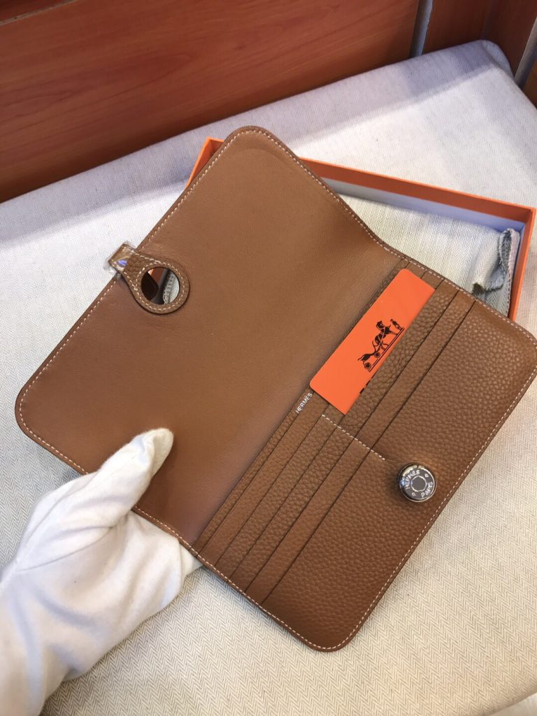 Hermes　エルメス　ドゴンロング　財布 おしゃれ　カードケース　コイン入れ　15色　シルバー金具　長財布 - 画像 6