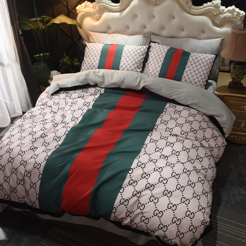 GUCCI グッチ 掛け布団カバーセット4点 ダブルサイズ/キングサイズベッド 綿生地ベッドカバー 新居寝具用品 選べる3種 - 画像 6