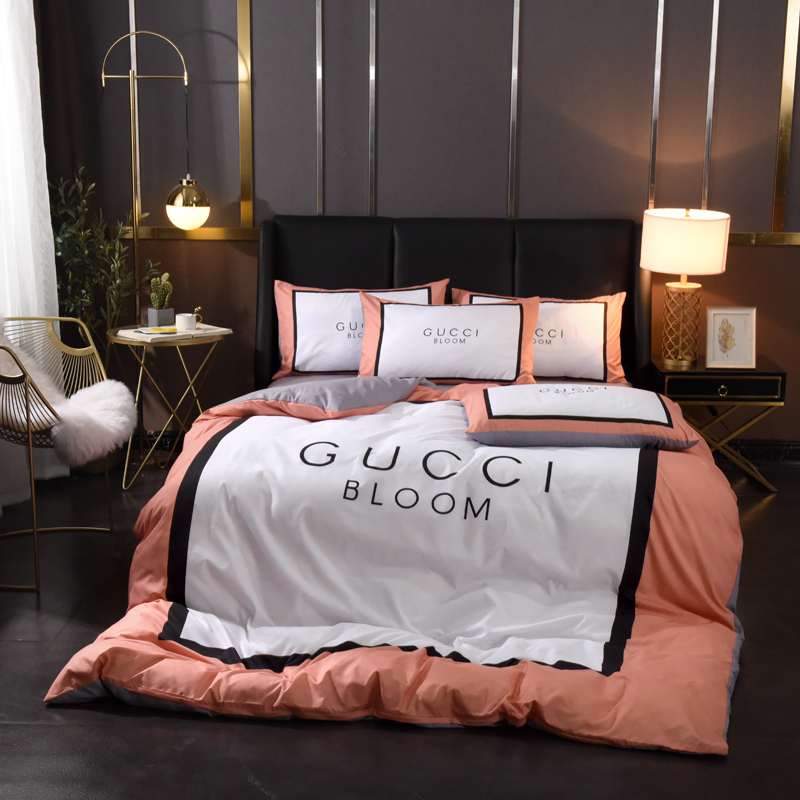 GUCCI グッチ 掛け布団カバーセット4点 ダブルサイズ/キングサイズベッド 綿生地ベッドカバー 新居寝具用品 選べる3種 - 画像 3