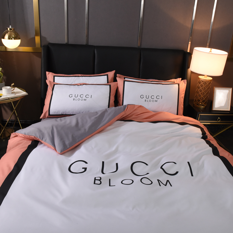 GUCCI グッチ 掛け布団カバーセット4点 ダブルサイズ/キングサイズベッド 綿生地ベッドカバー 新居寝具用品 選べる3種 - 画像 2