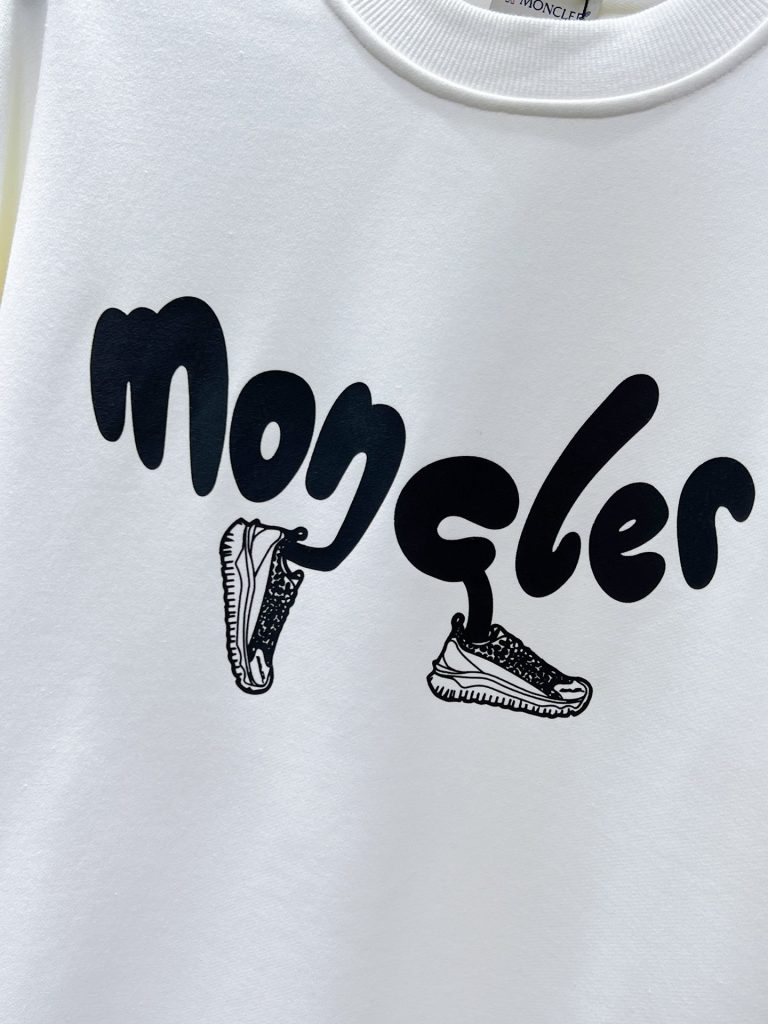 Monclerモンクレ トレーナー 2色 男女兼用 ロゴプリント 半袖スウェットシャツ - 画像 5
