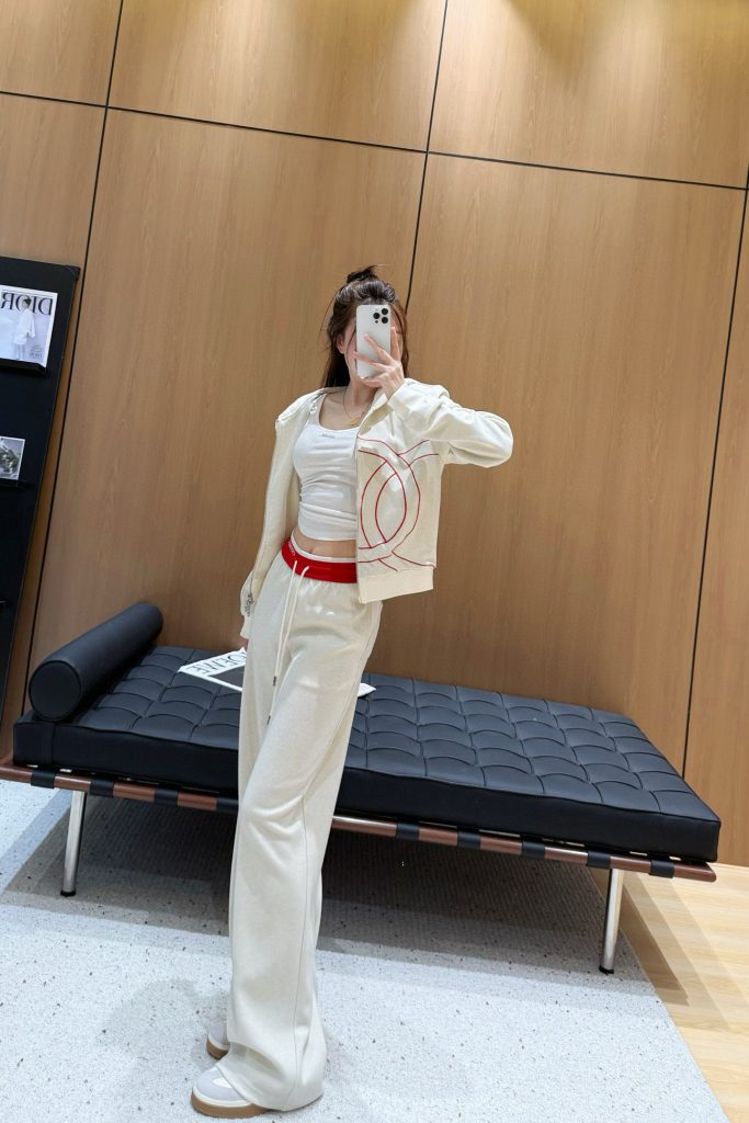 シャネル レディース セットアップ パーカー パンツ 2点セット ホワイト 3色選択可 - 画像 3