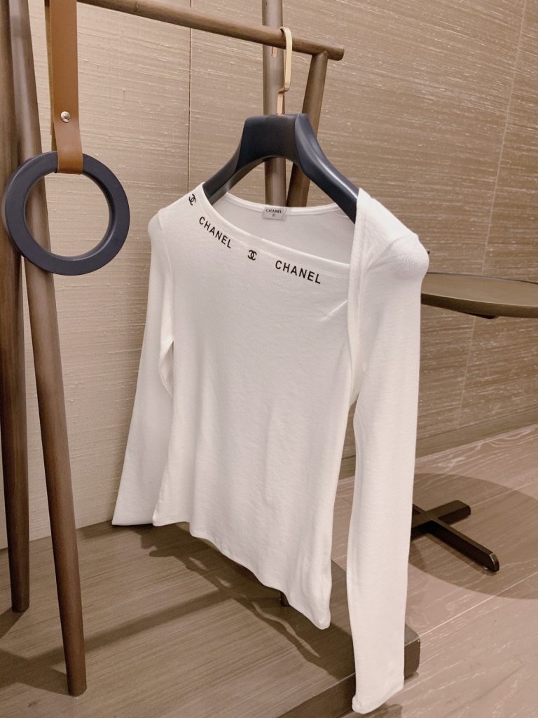 香奈儿風ロングTシャツ 2色入 - 画像 6