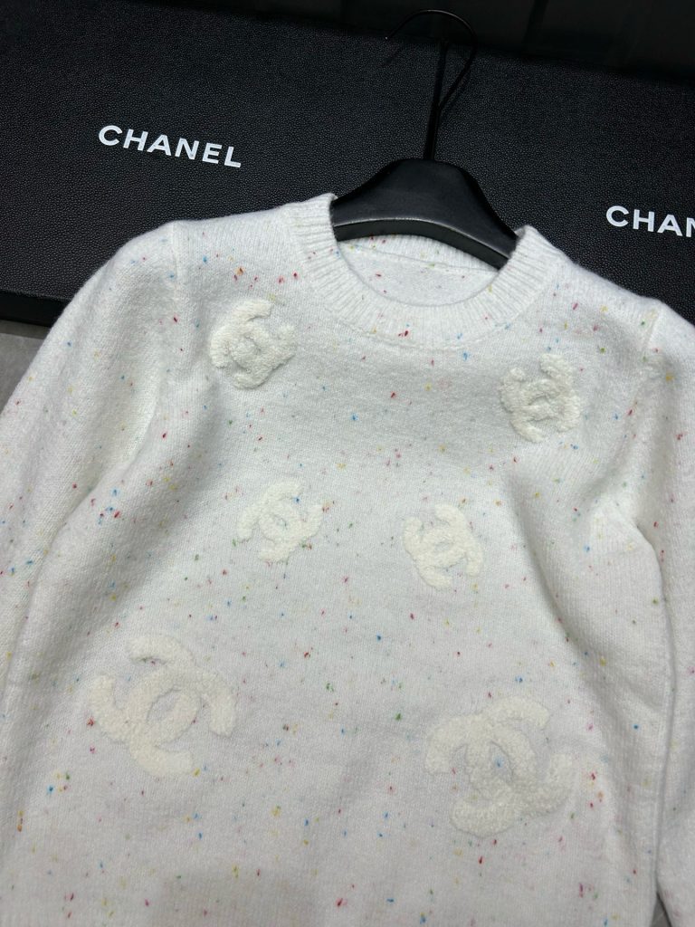 シャネル レディース ニット 3色入 プリントデザイン おしゃれなニットセーター - 画像 6